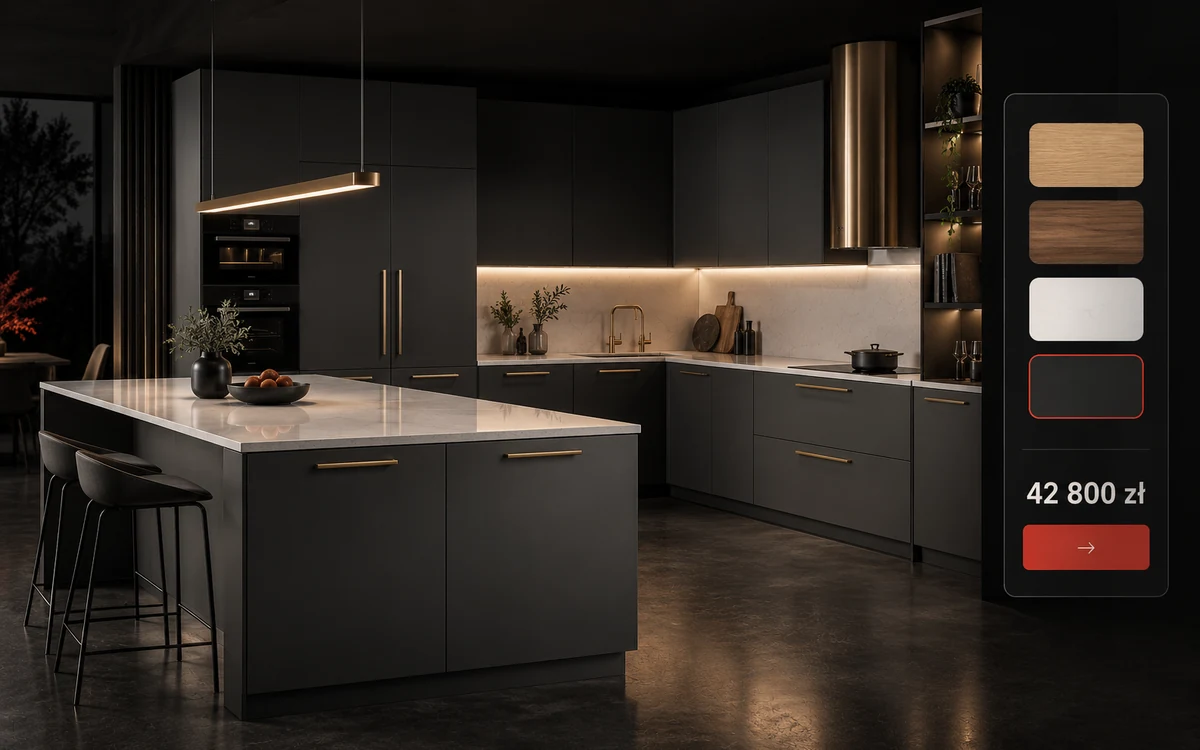 Konfigurator 3D kuchni - jak studio kuchenne sprzedaje bez rysunków technicznych