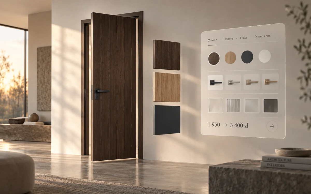 Konfigurator drzwi 3D - wewnętrzne, wejściowe i techniczne dla producenta