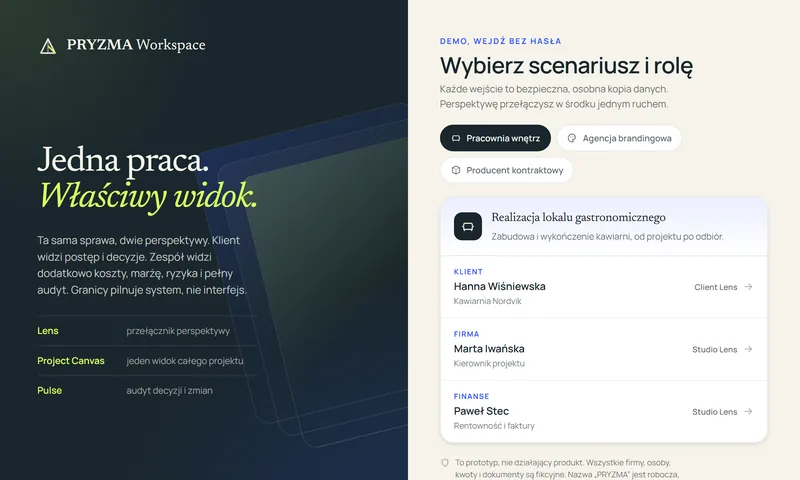PRYZMA Workspace - dwie perspektywy jednej sprawy